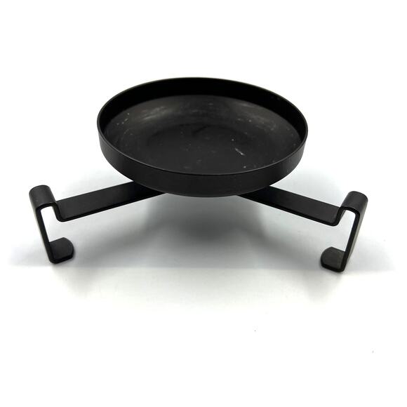 PartyLite 3 Leg Black Steel Table Jar Pillar Tea Light Candle Holder Stand - Picture 2 of 7